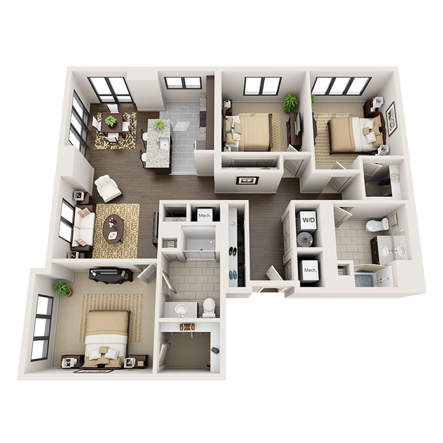 2-C1 floor plan
