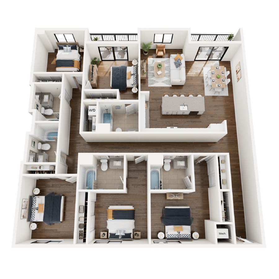 5 Bedroom South floor plan
