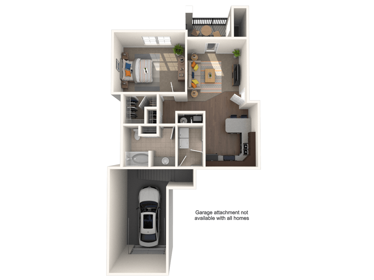 1x1T floor plan