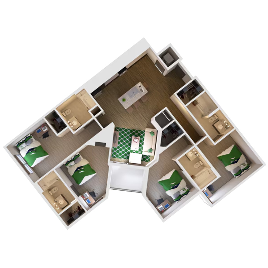 4x4 D2 floor plan