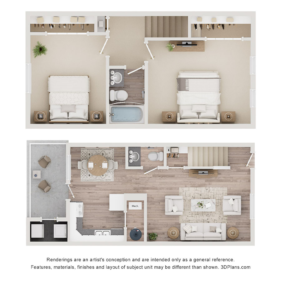 Townhome A floor plan