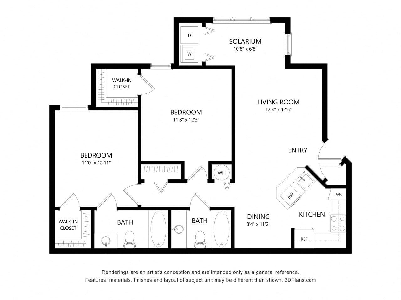 Two Bedroom floor plan
