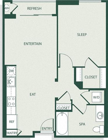 1B1A floor plan