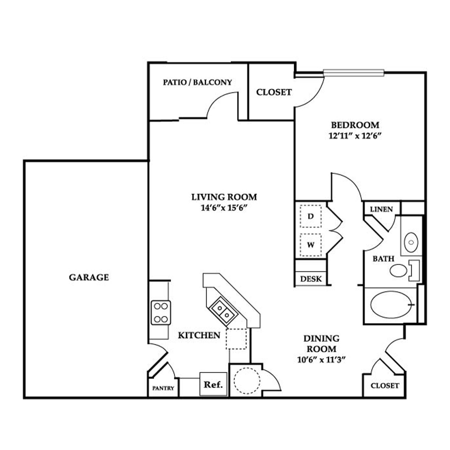 Veranda with Garage floor plan