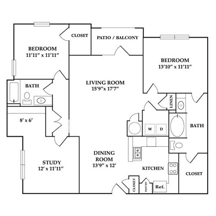 Plantation With Study floor plan