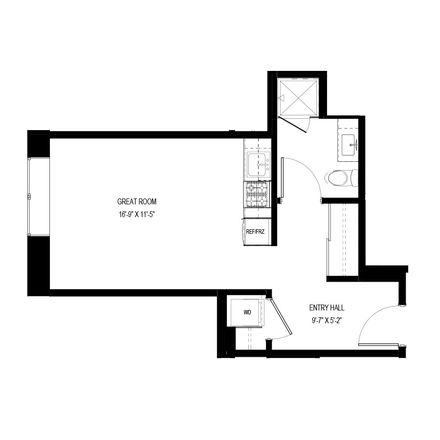 Unit A211 floor plan
