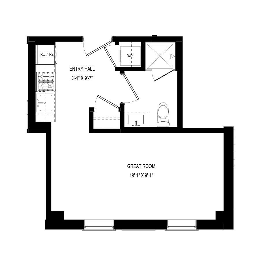 Unit A301 floor plan