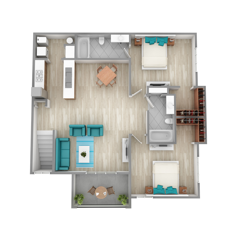 B2C floor plan