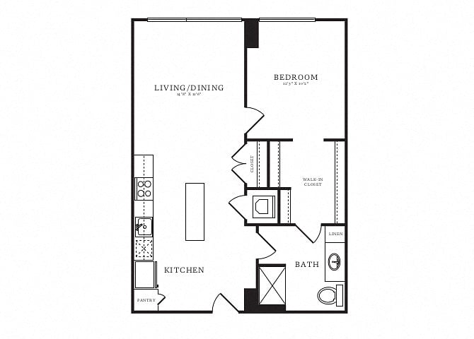 1 Bed/1 Bath-B4A floor plan