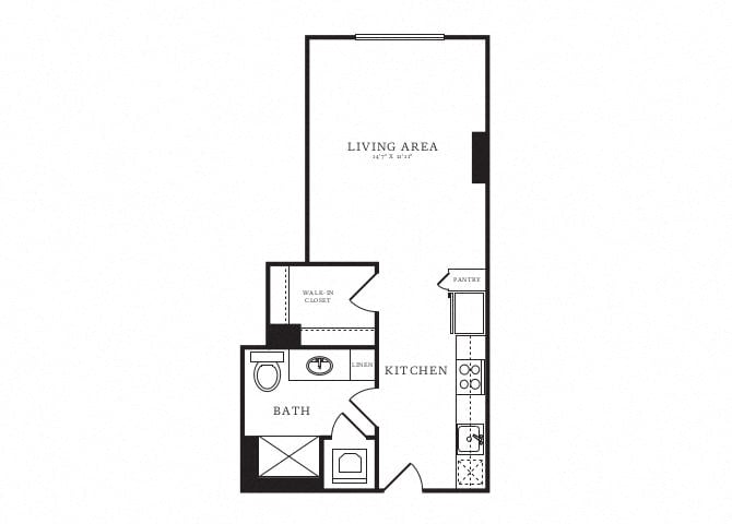Studio-A1A floor plan