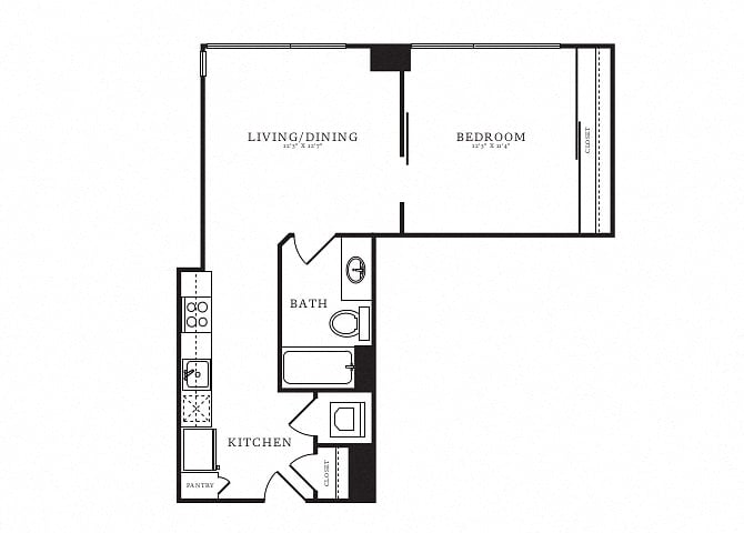 1 Bed/1 Bath-B11 floor plan
