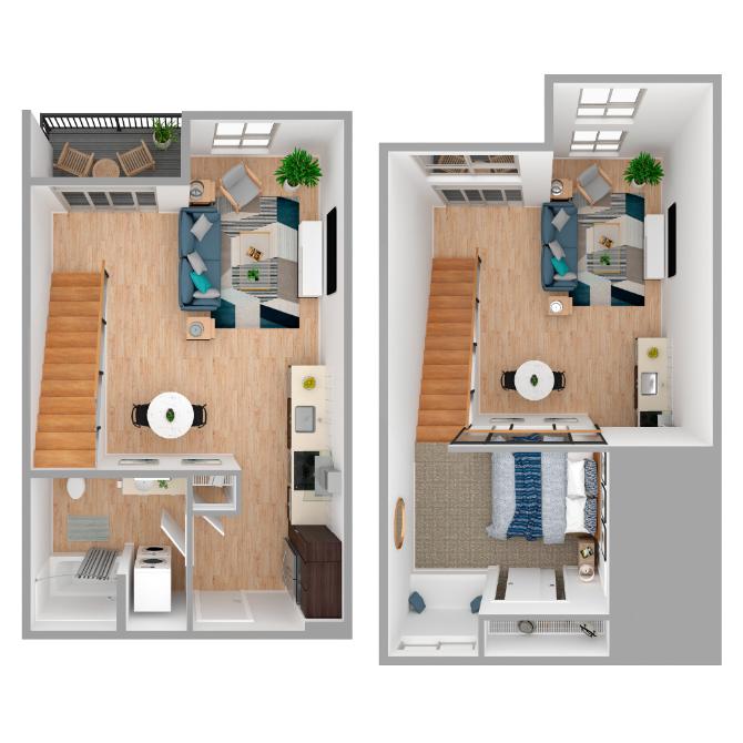 1 Bed/1 Bath Loft-a89.1 floor plan