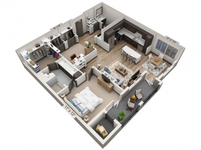 Medina 1024SF floor plan