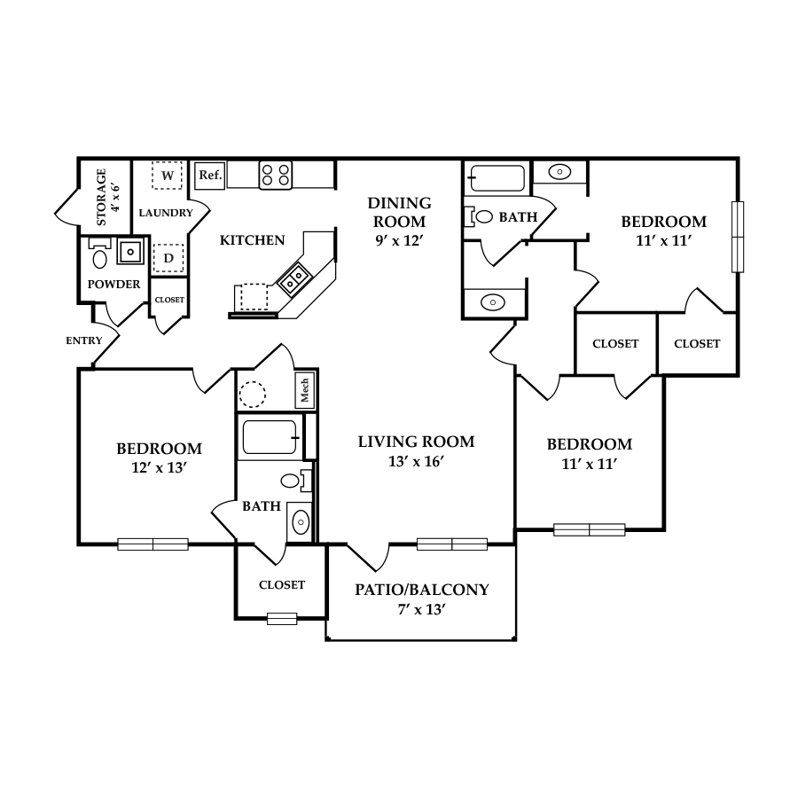E3 floor plan