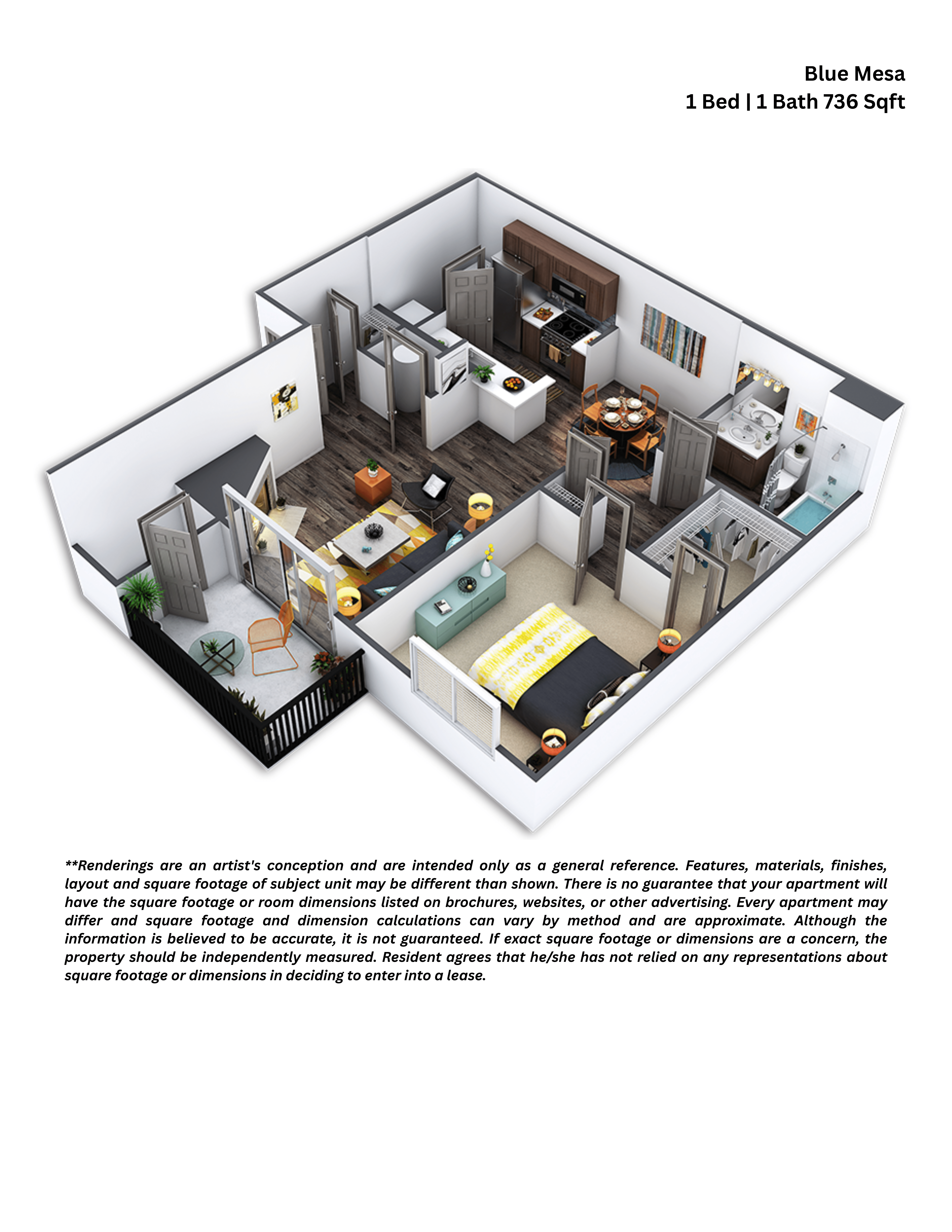 1x1 - Renovated Blue Mesa floor plan
