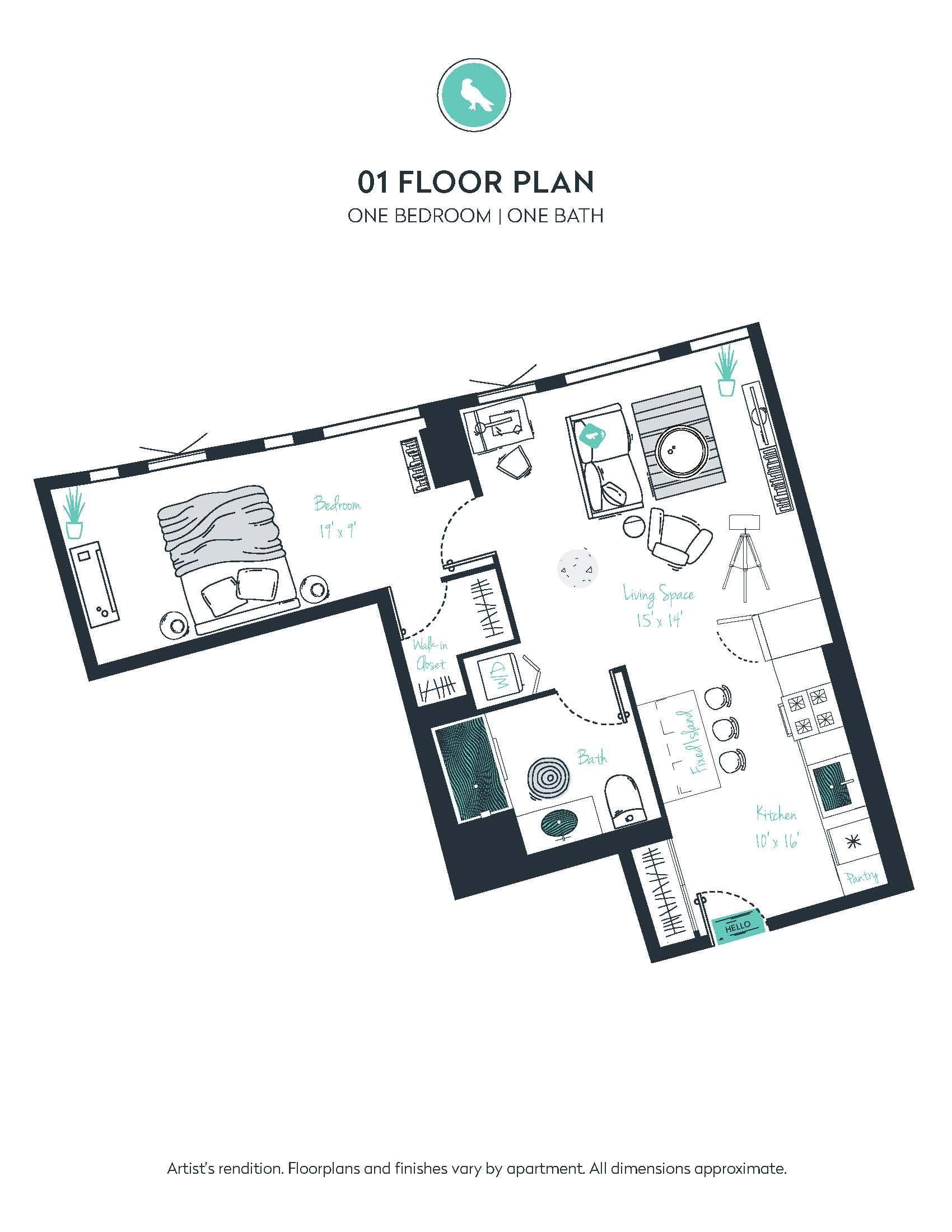 A05 Apartment floor plan