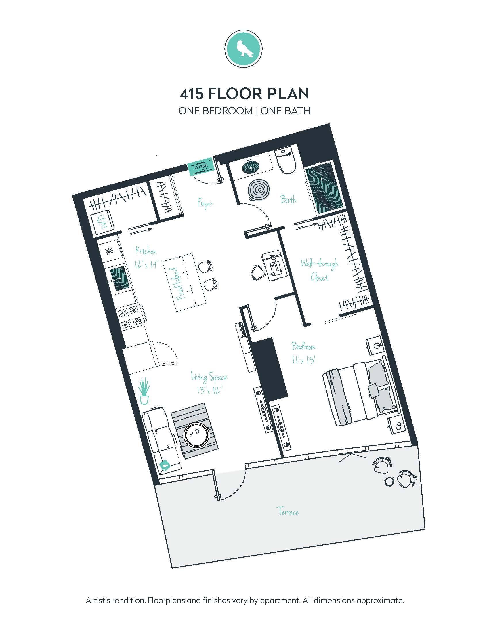 A15 Apartment floor plan