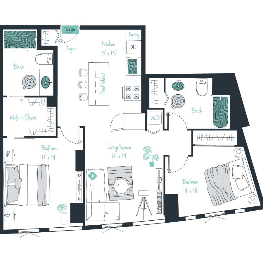 C02a3 Apartment floor plan