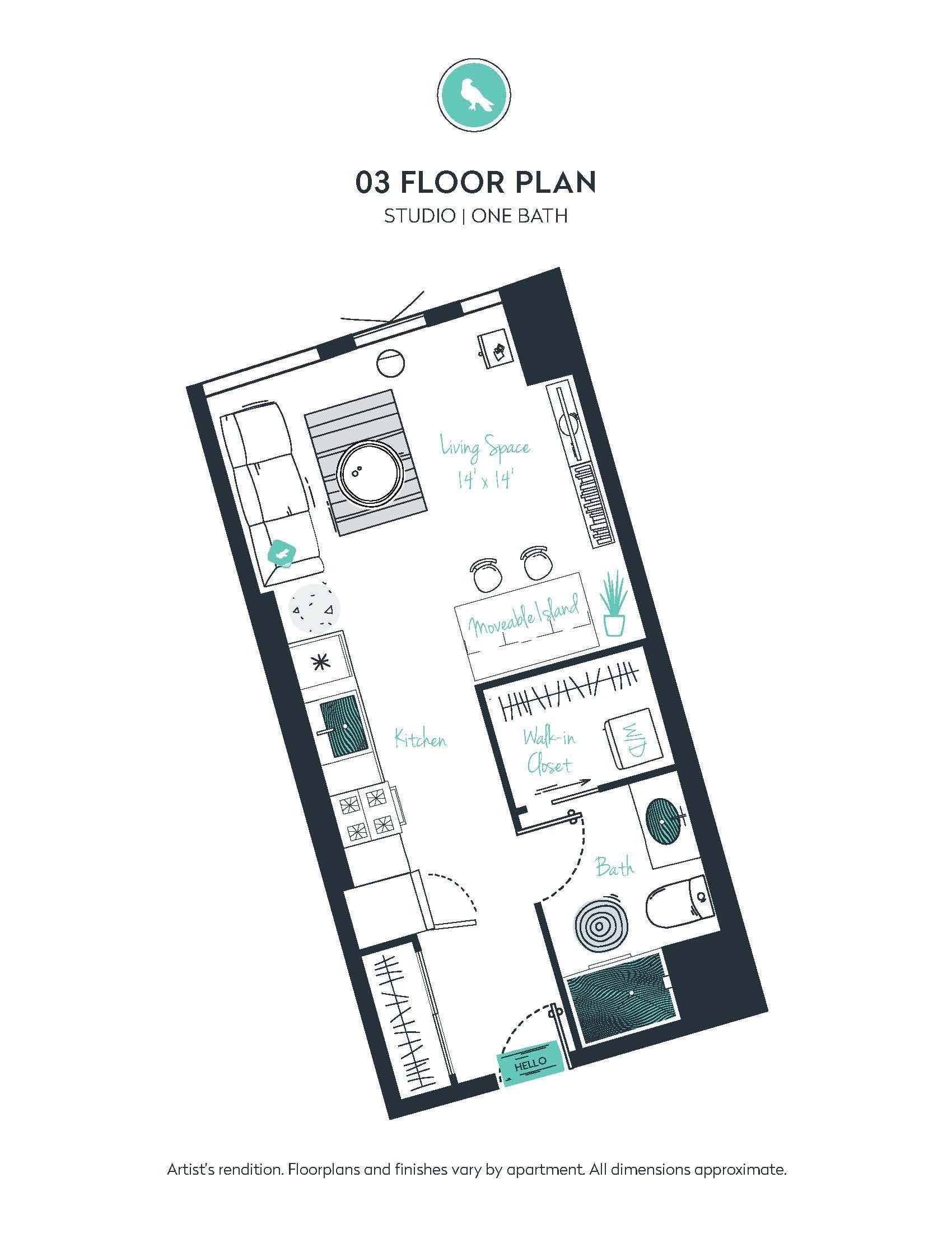 S02 Apartment floor plan