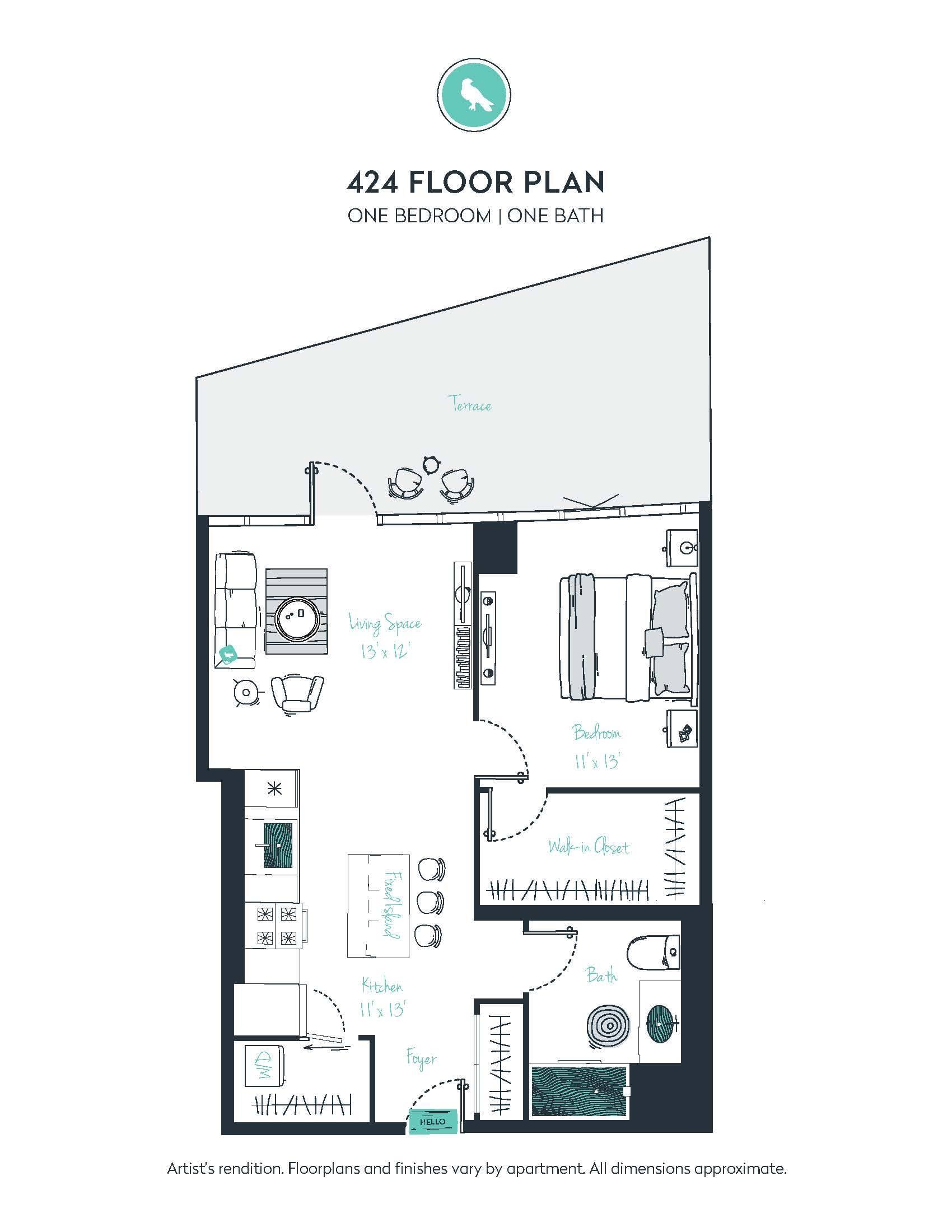 A04 Apartment floor plan