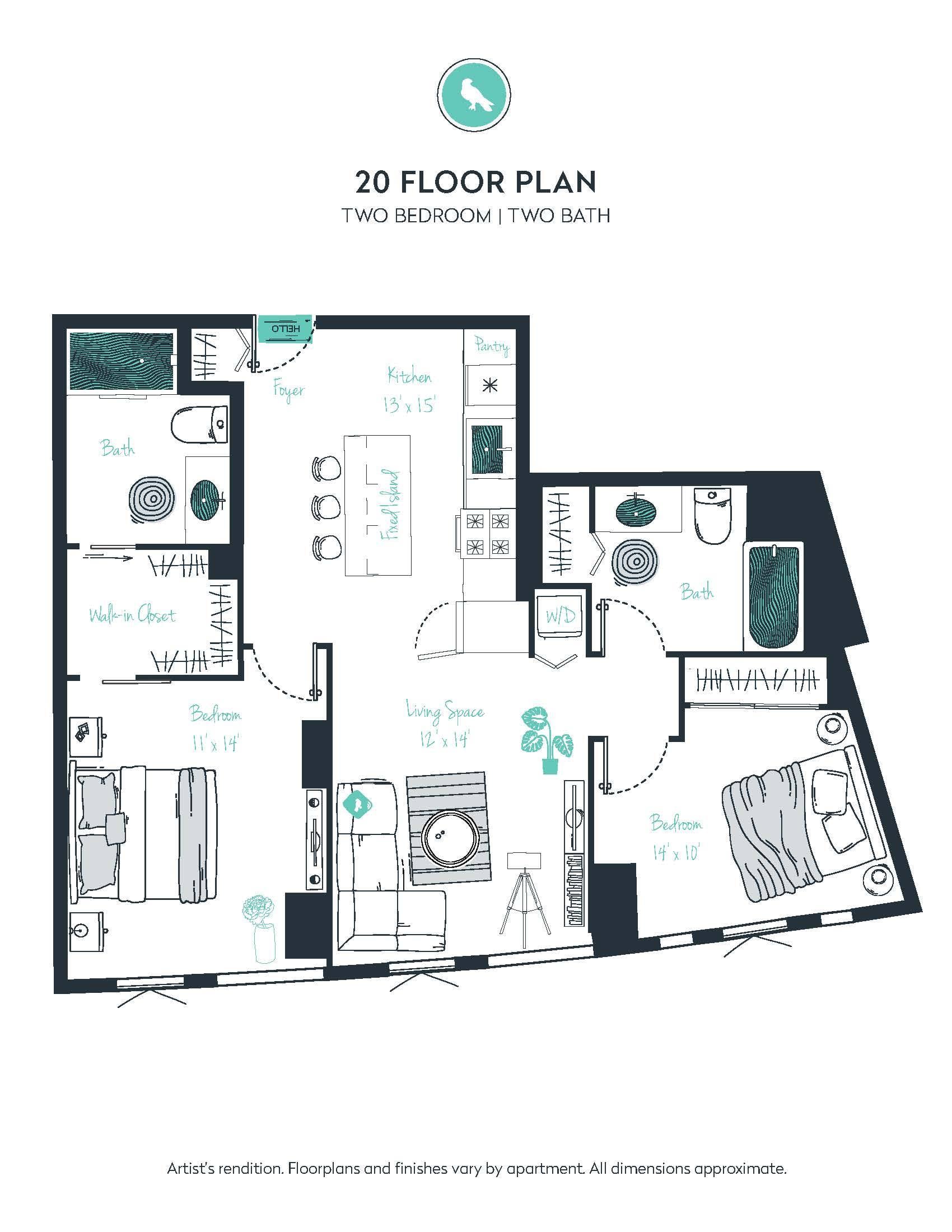 C02a2 Apartment floor plan