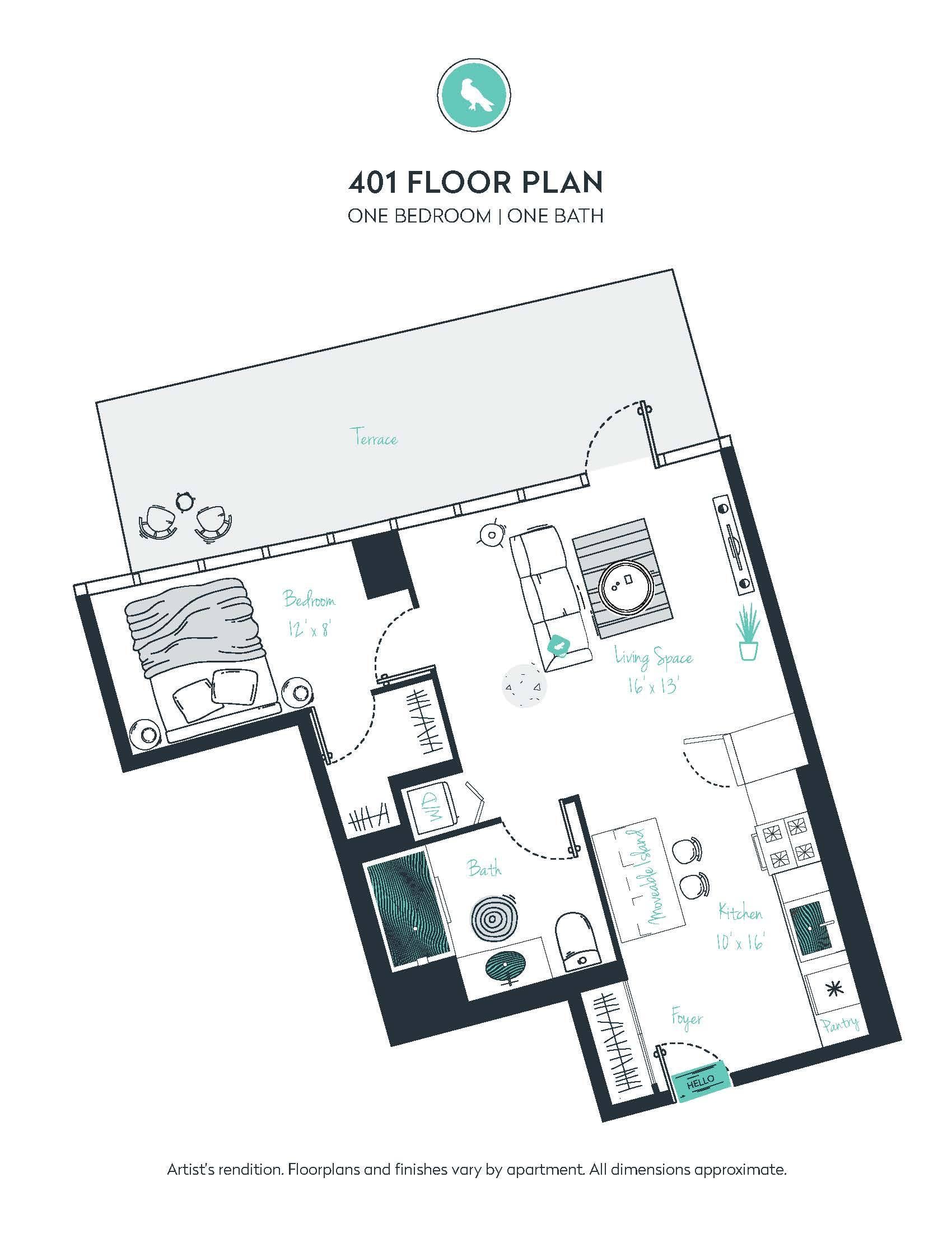 A01 Apartment floor plan