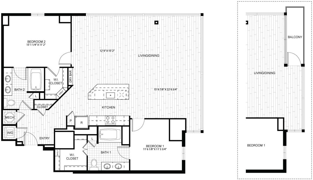 2 Bed/2 Bath-T_C01 floor plan