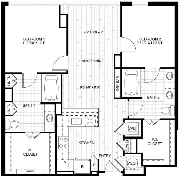 2 Bed/2 Bath-T_C05 floor plan