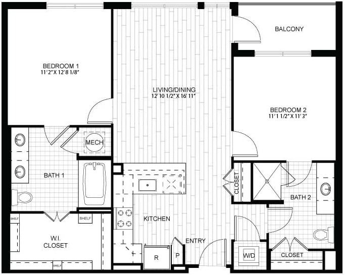 2 Bed/2 Bath-F.C01.9 floor plan