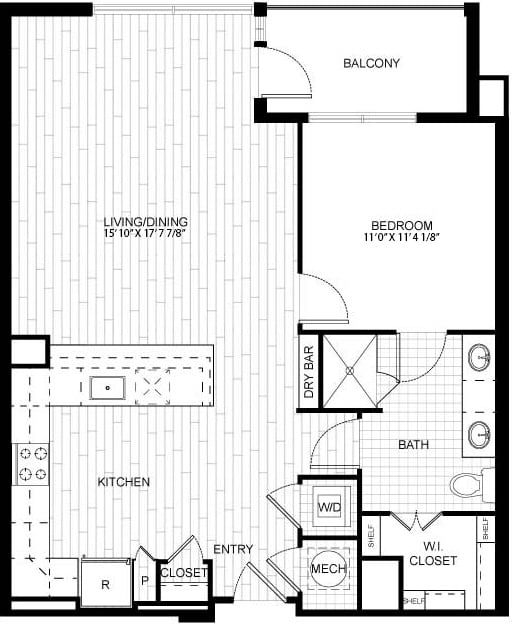 1 Bed/1 Bath-T_A06 floor plan