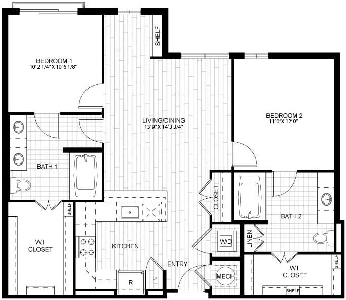 2 Bed/2 Bath-F_C07 floor plan