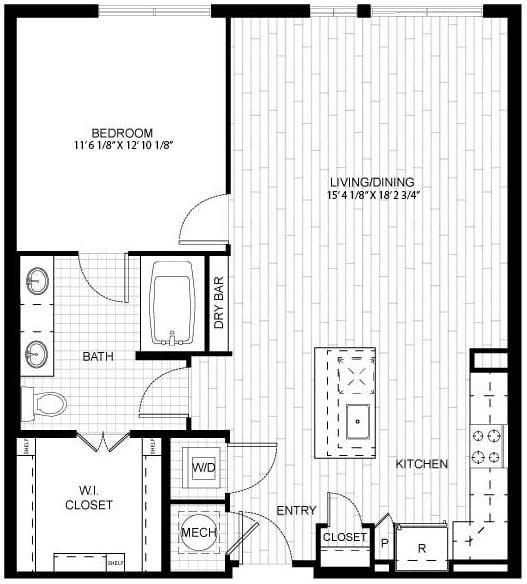 1 Bed/1 Bath_F.A03 floor plan
