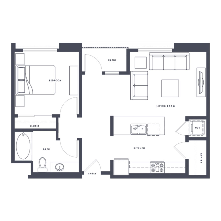 Crescent floor plan