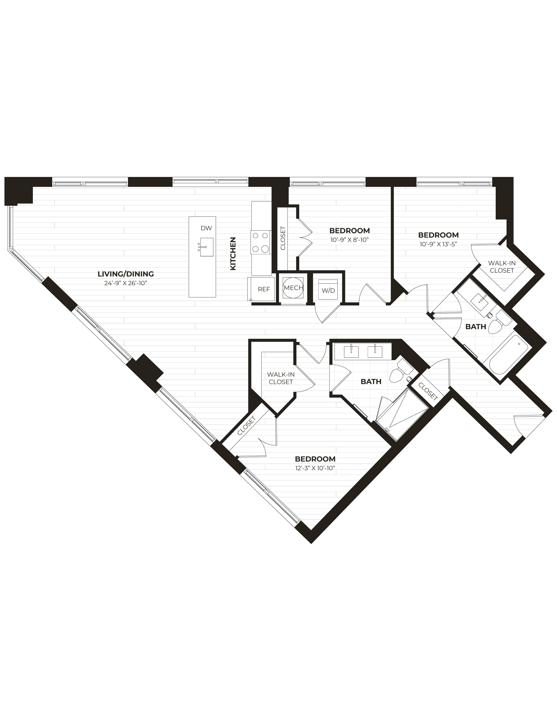 3 Bed/2 Bath-U06-5 floor plan