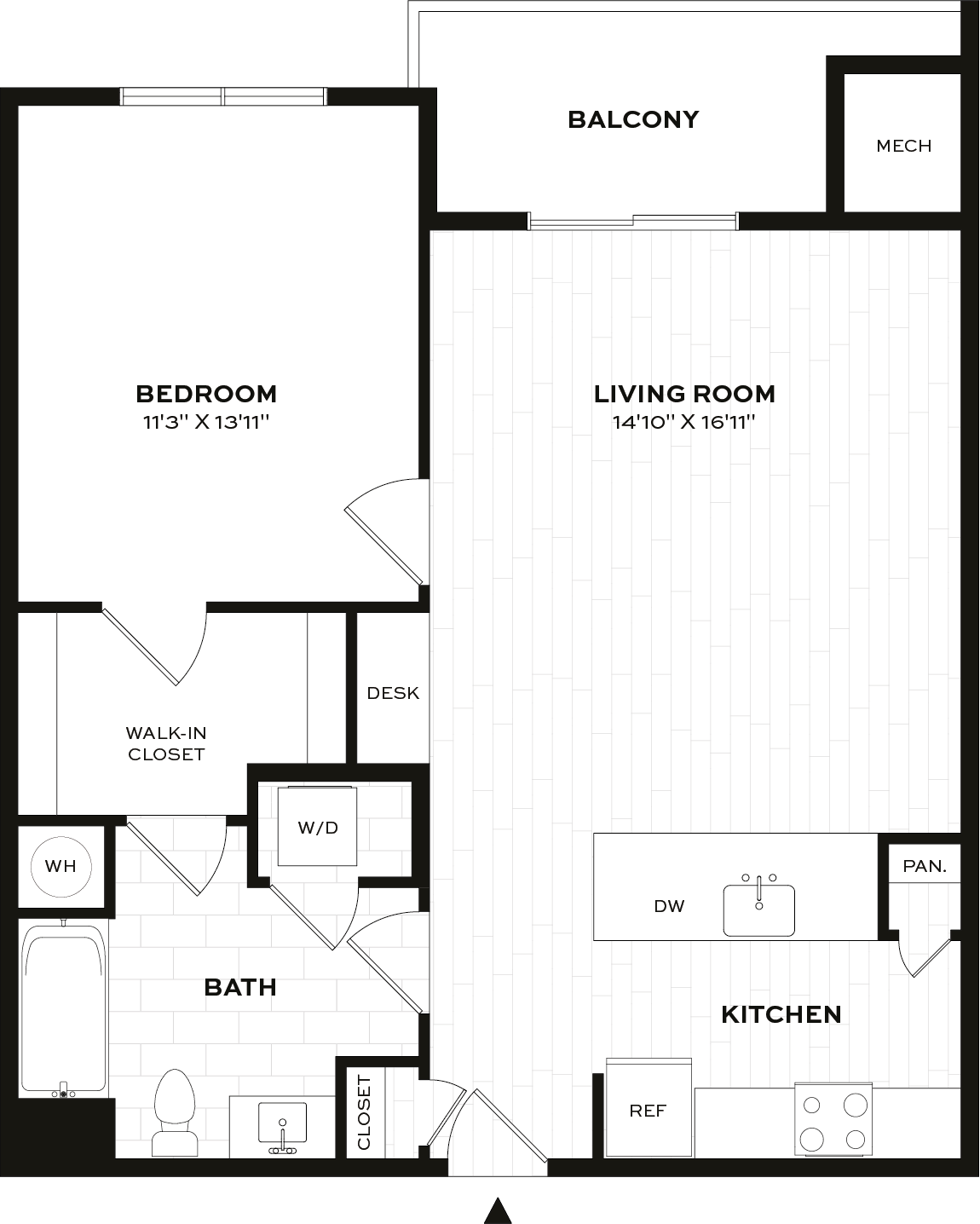 1 Bed/1 Bath-B2 floor plan