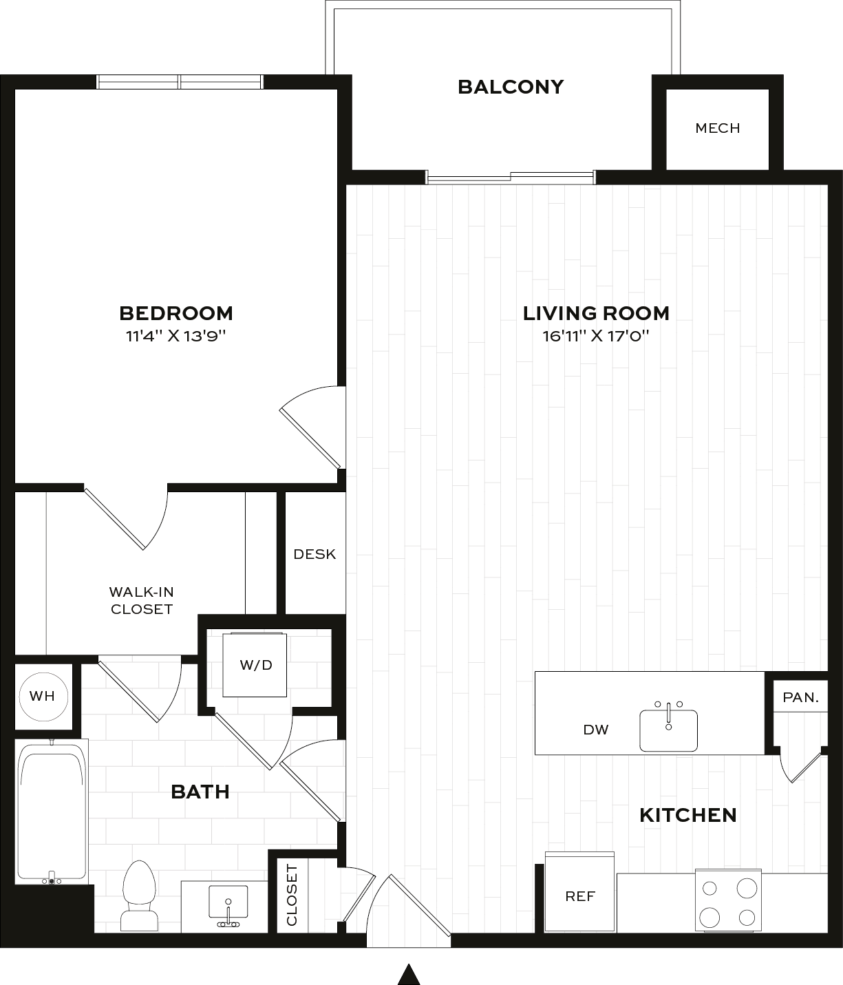 1 Bed/1 Bath-B4 floor plan