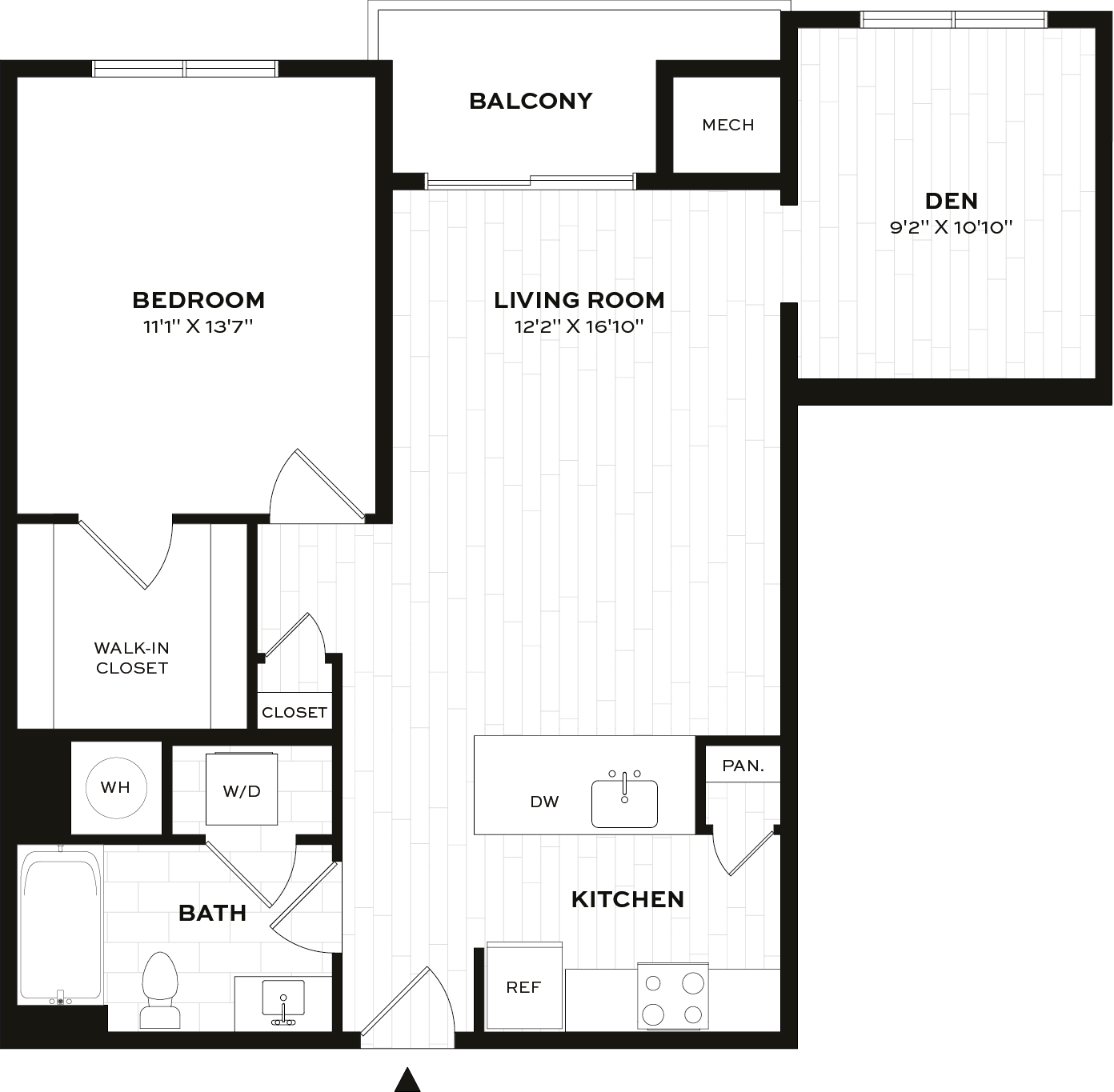 1 Bed/1 Bath Den-C1 floor plan