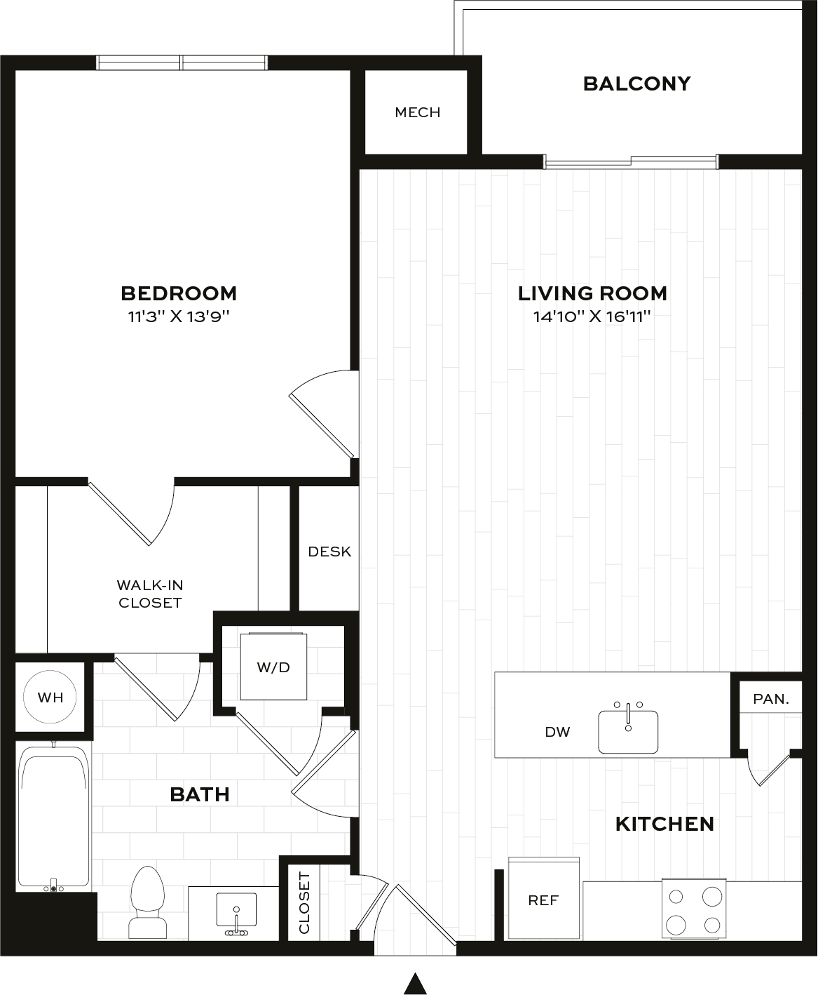 1 Bed/1 Bath-B1 floor plan