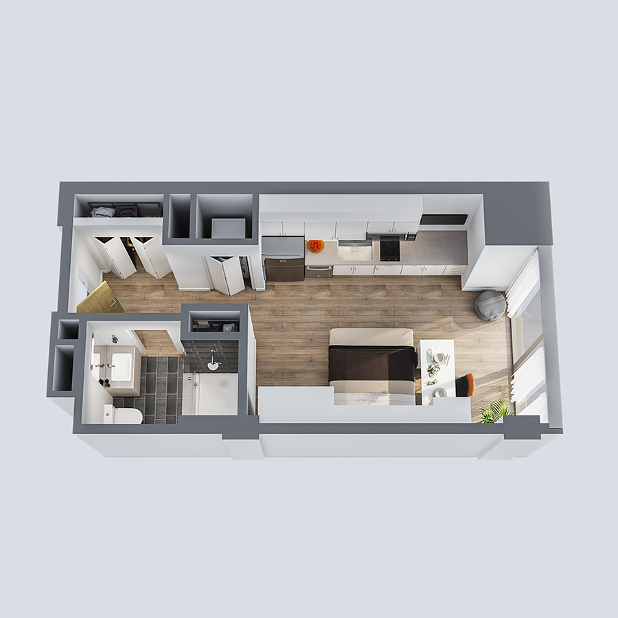 Studio Furnished floor plan