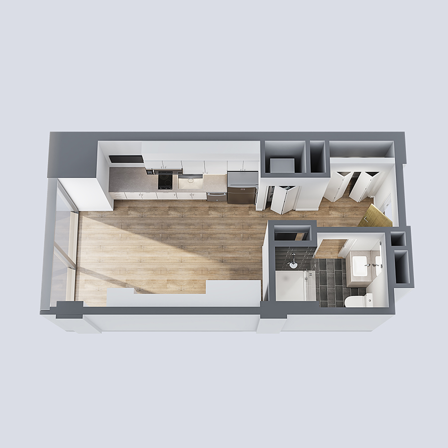Studio Unfurnished floor plan