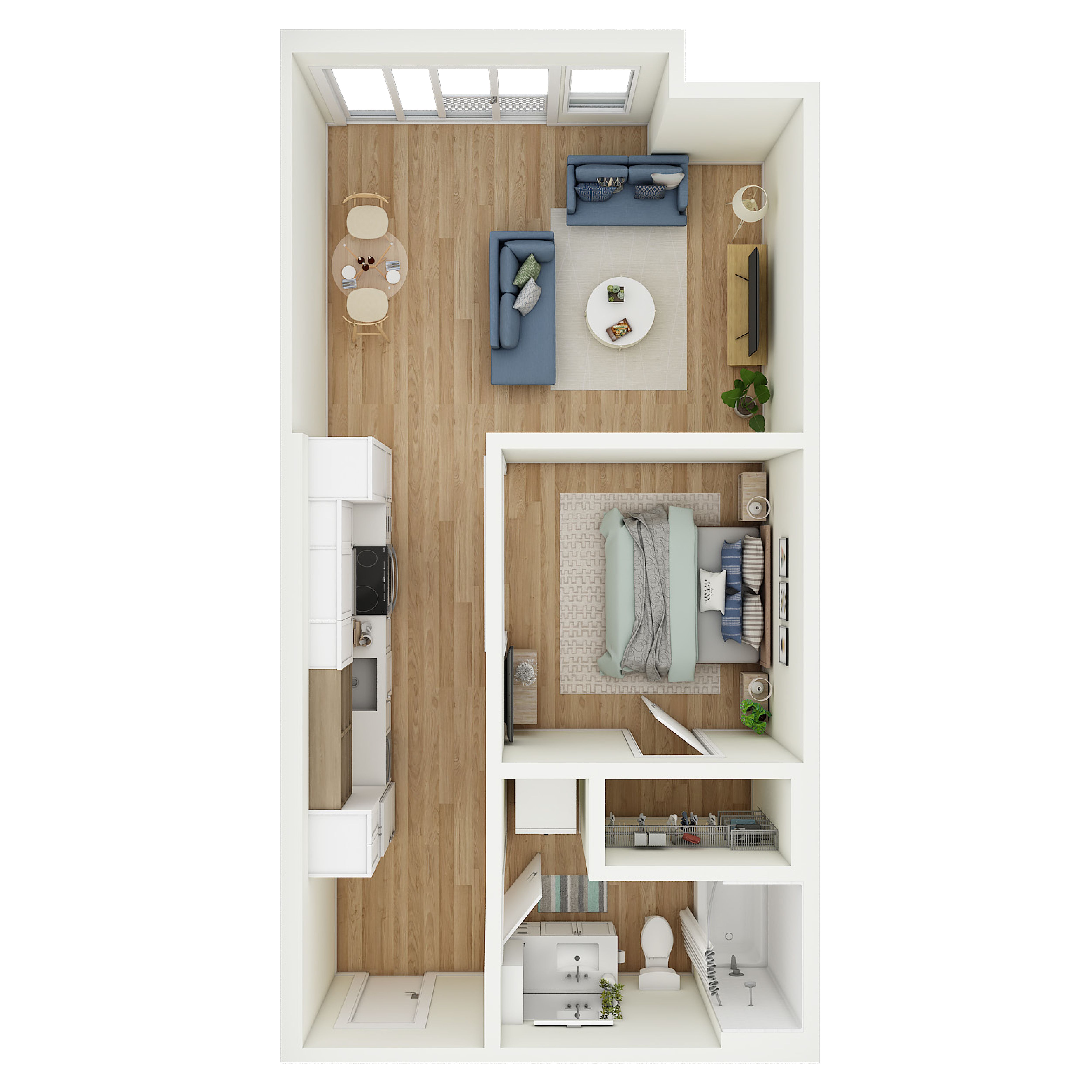 1 Bed 1 Bath - a55.1 floor plan