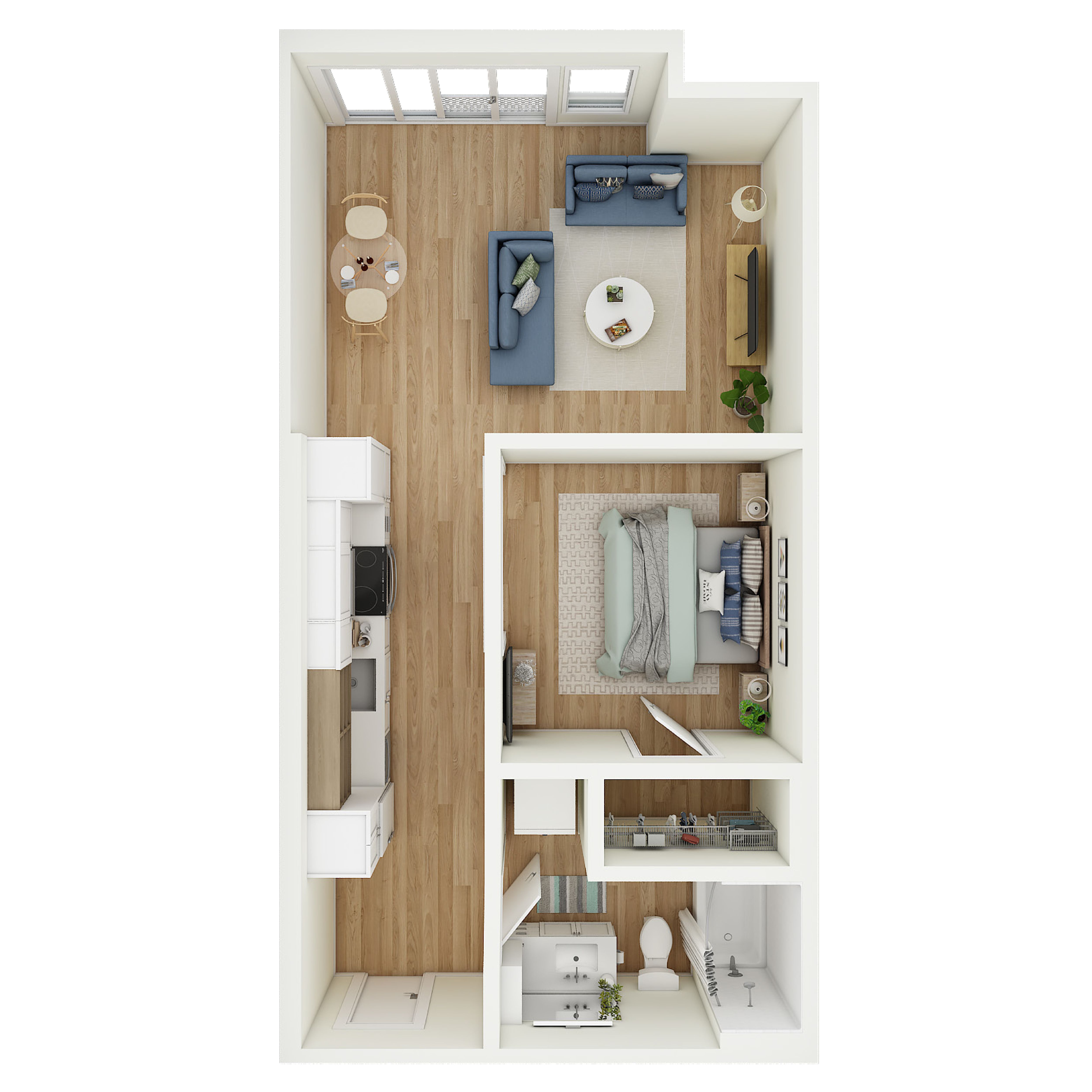 1 Bed 1 Bath - a54.1 floor plan
