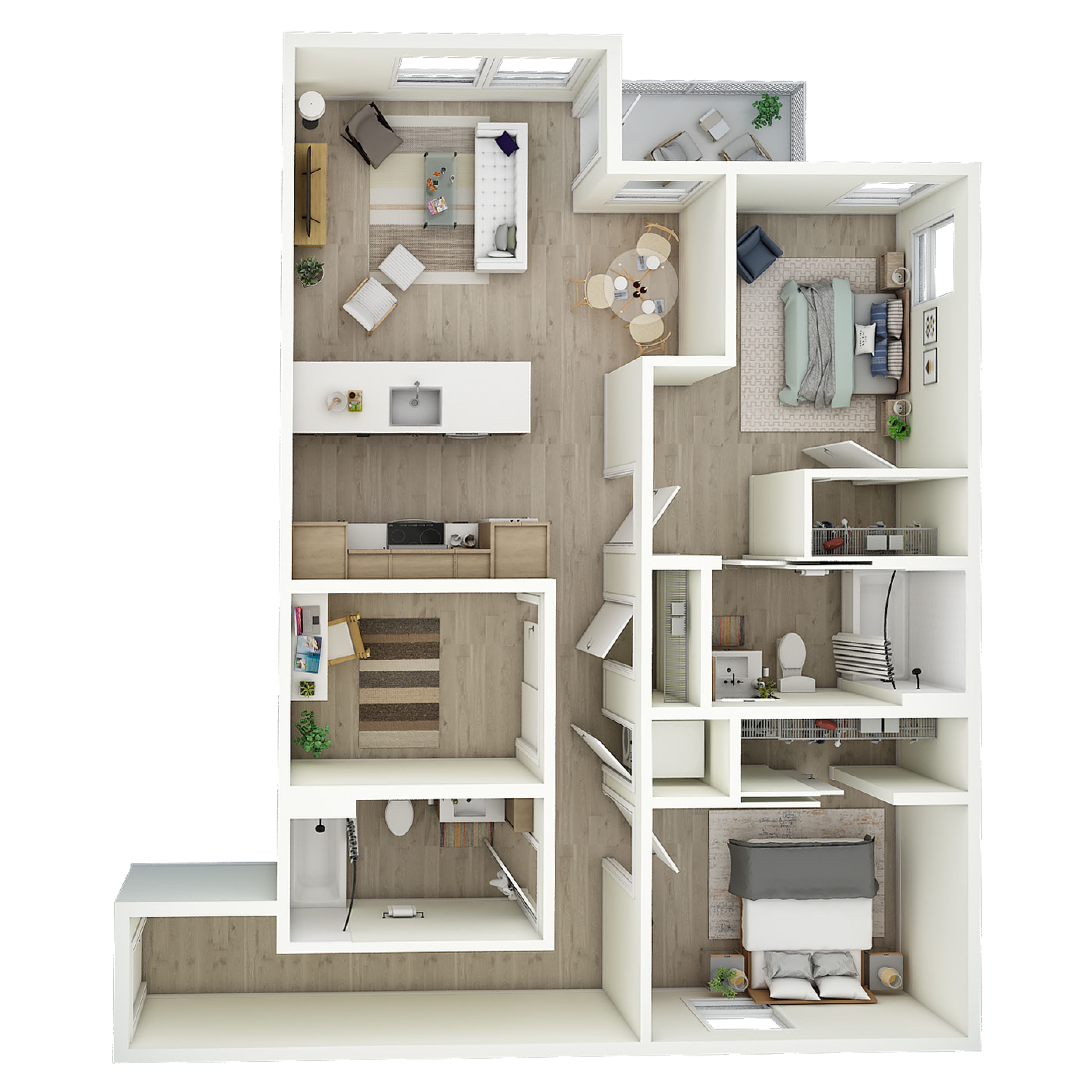 2 Bed 2 Bath - b10.2 floor plan