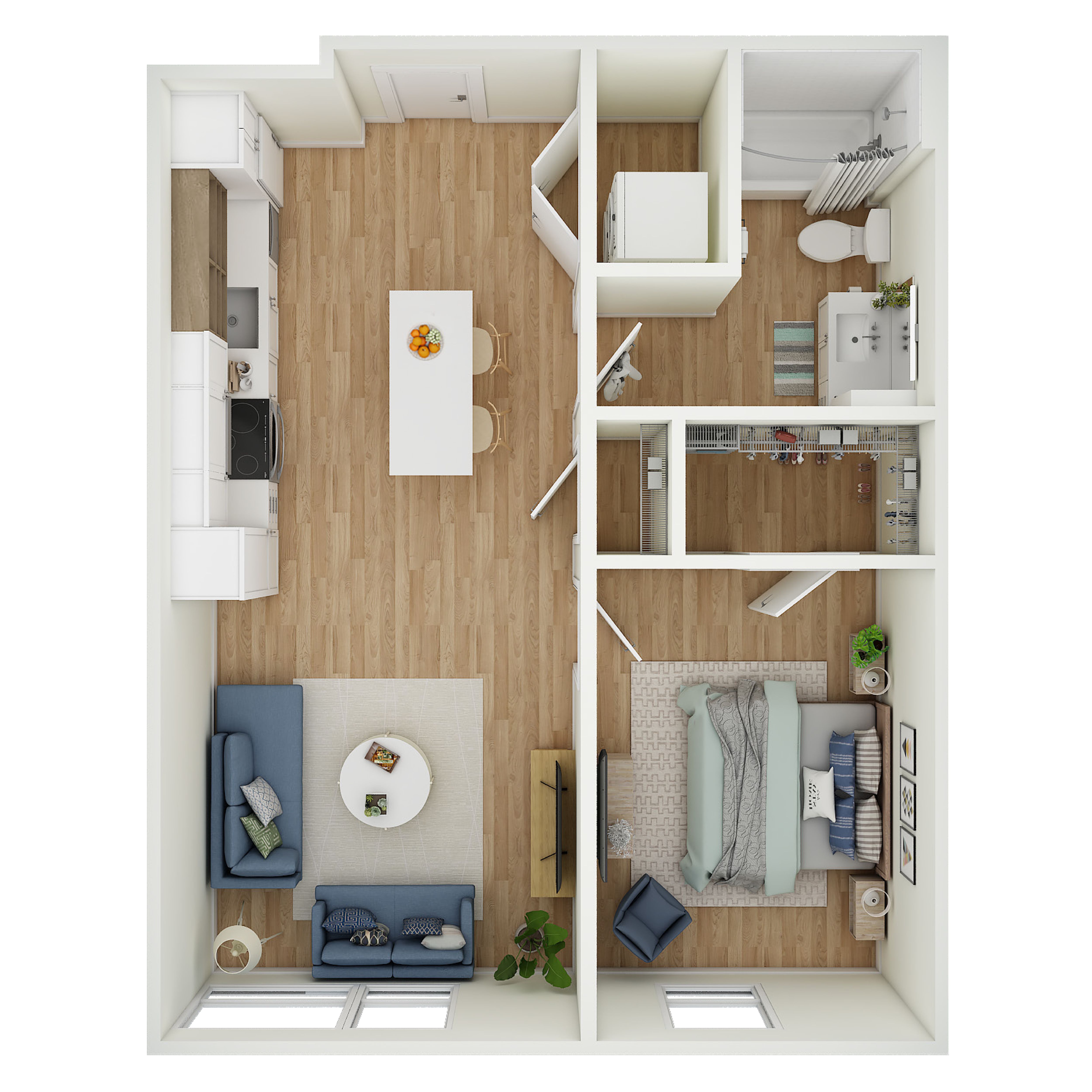 1 Bed 1 Bath - a33.1 floor plan