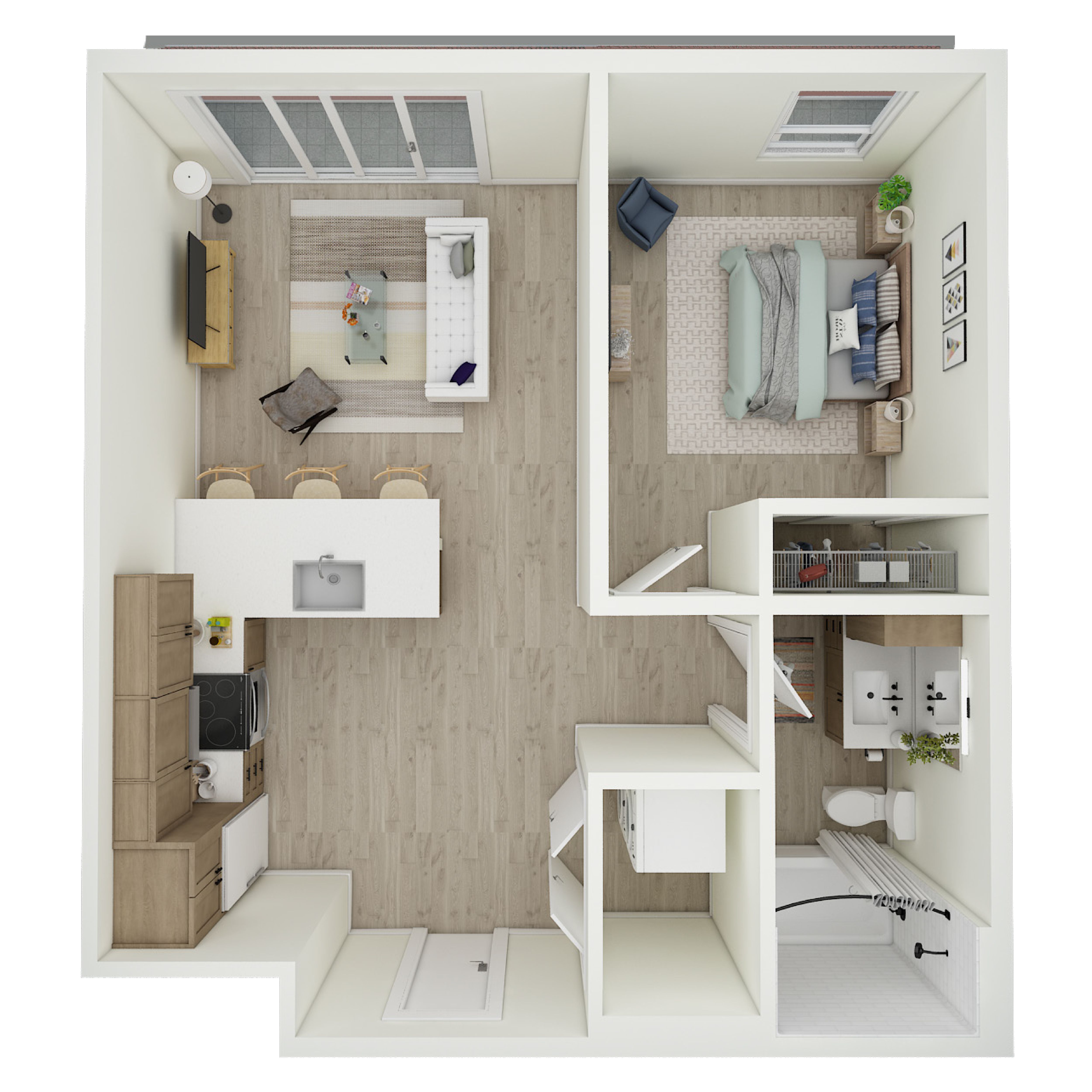 1 Bed 1 Bath - a23.1 floor plan