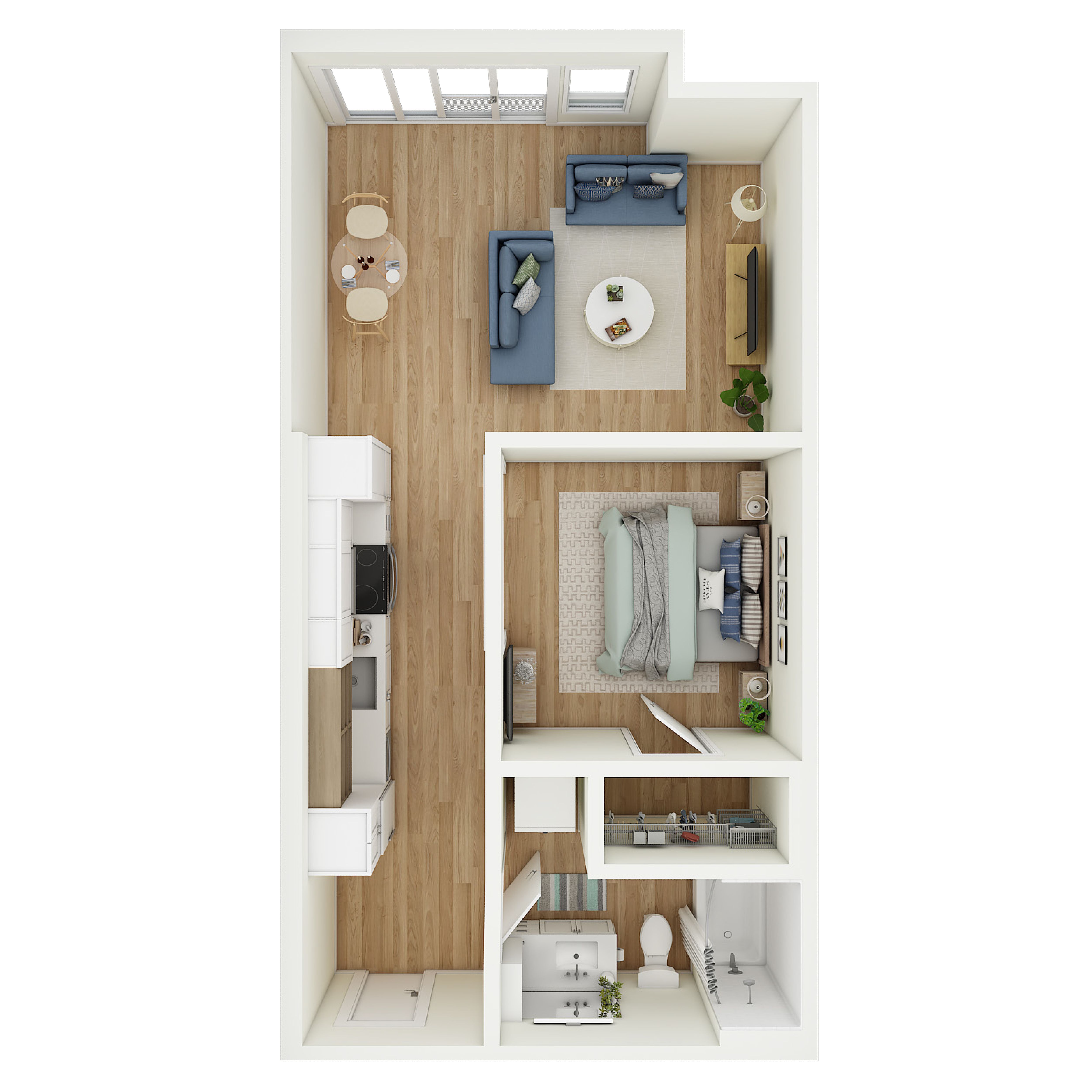 1 Bed 1 Bath - a47.1 floor plan