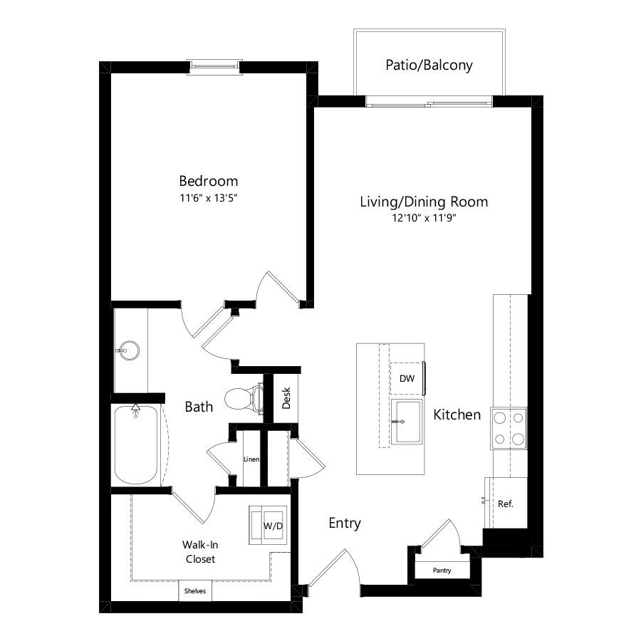 1B ALT floor plan