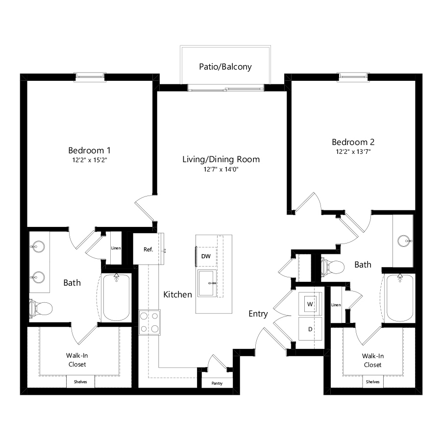2B floor plan