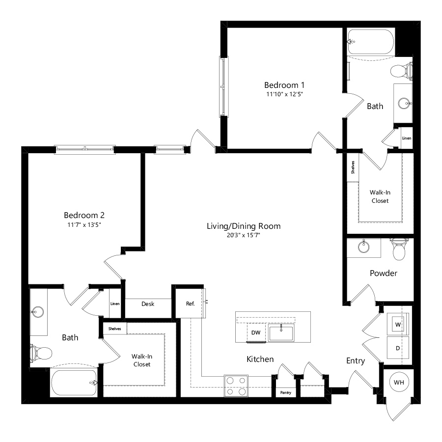 2C floor plan