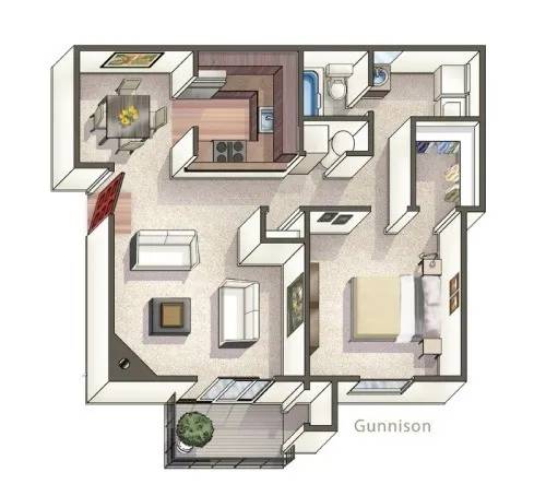 a2x1-R-Gunnison floor plan